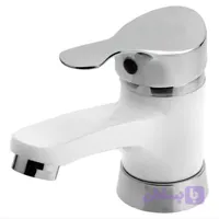 شیر روشویی لاله سفید کروم ویان