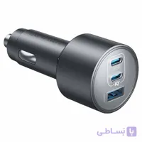 شارژر فندکی انکر مدل B2737 ظرفیت 167.5 وات سه پورت به همراه کابل