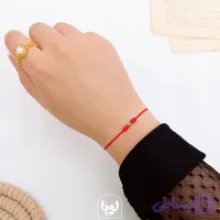 دستبند رد استرینگ با گوی استیل البرنادو طلایی