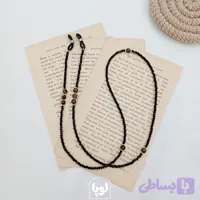 بند عینک کریستال دستساز با سنگ چشم ببر