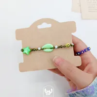 دستبند دخترانه صدف و ستاره سبز