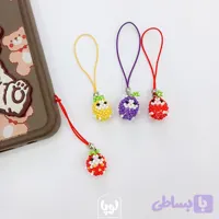آویز موبایل منجوقی گربه های میوه ای