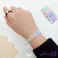 دستبند دوستی دخترانه با ترکیب رنگ پاستیلی