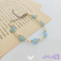 دستبند منجوقی مدل گل یخ