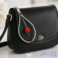 آویز کیف دستساز گل رز قرمز