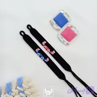 دستبند دوستی طرح استیچ و آنجل رنگ مشکی