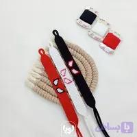 دستبند دوستی مرد عنکبوتی رنگ مشکی قرمز سفید