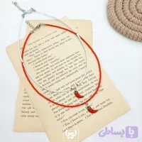 گردنبند منجوقی فلفل رنگ قرمز و سفید