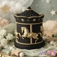 بانکه کاروسل مشکی پلی استر
