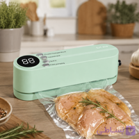 دستگاه وکیوم و پرس شارژی مواد غذایی مدل SJT-818 وارادتی اصل  (همه کاره و قابل حمل)