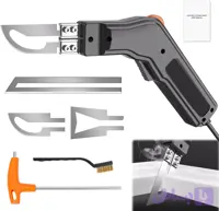 کاتر برقی دستی (Electric Cutter) مدل SW50 با تیغه فلزی و دسته ماشه‌دار، مناسب برش اسفنج، فوم، پارچه و طناب