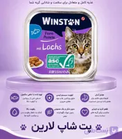 ووم گربه ۱۰۰گرمی وینستون با طعم سالمون