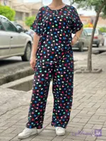 ست تیشرت شلوار نخی ۱۰۸۱