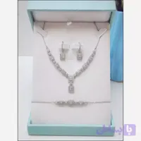 سرویس زنجیری نقره امرالدکات کد 2040 (با عیار استاندارد نقره 925)
