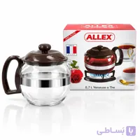 قوری چای شیشه‌ای الکس مدل ۰.۷ لیتری تولید فرانسه
