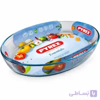 تابه پیرکس بیضی مدل ۳۴۷ ساخت فرانسه ۲۷*۳۹ بدون دسته