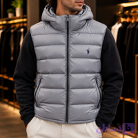 پافر کلاه دار Polo گلدوزی طوسی