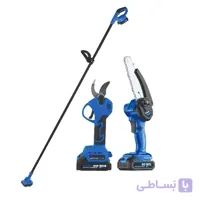 ست باغبانی شارژی ویوارکس مدل VR3206-PR دو باتری 20 ولت براشلس