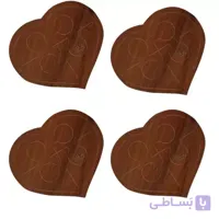 زیر لیوانی مدل قلبی کد c-34 مجموعه 4عددی