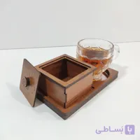 زیر لیوانی و قندان کوچک رومیزی و اداری و شیک و زیبا تک نفره