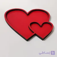 اردو خوری چوبی مدل قلب تو در تو 2قسمتی کد c-48