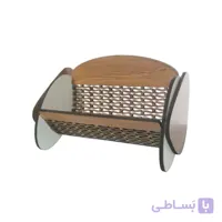 جای کارت ویزیت چوبی مدل صندلی  با طراحی زنبوری مدل L-2
