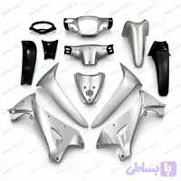 فلاپ ویو نقره ای جنس رادیسون مونتاژی اعلا نیم ست(23تیکه)
