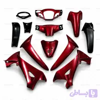فلاپ ویو رنگ زرشکی جنس رادیسون خارجی اعلا نیم ست(23تیکه)