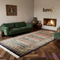 فرش ۷۰۰ شانه هیوا کلکسیون بوستان کد فرش 516-N سرمه ای موجود در تمامی ابعاد