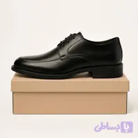کفش رسمی مردانه چرم مصنوعی مشکی مدل 49932 مفتی استور