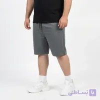 شلوارک مردانه قواره بزرگ طوسی جنس ملانج کد 11845