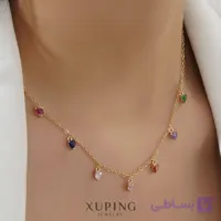 گردنبند زنانه قلب‌آویز مولتی‌کالر از برند ژوپینگ