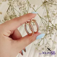 گوشواره زنانه حلقه‌ فول‌نگین از برند ژوپینگ