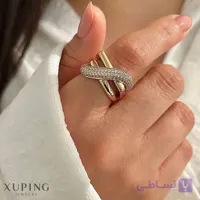 انگشتر زنانه مورب نگین از برند ژوپینگ