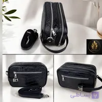 شوزبگ چرم طبیعی مردانه و زنانه چرم پارسه (کیف دوشی چرمی لوکس چندمحفظه‌ای) برند چرم پارسه مدل PL-K-45- مخصوص استایل های روزمره و اسپورت افراد اصیل و قدرتمند