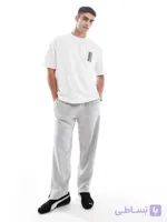 شلوار اسلش نیم بگ چهار فصل اورجینال برند(PULL&amp;BEAR) کد 0320 طوسی