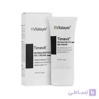 ویتالیر تایم ویت ژل کرم رتینالدئید ضد چروک و پیری رتینالدئید 1% و هیالورونیک اسید 0.5% و نیاسینامید 1% 30ml