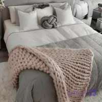 پتوچانکی ،،شال مبل رانر تخت بافته شده با کاموا چانکی غول پیکر