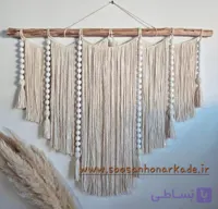 آویز مکرومه مدل بوم ریس مهره دار در طرح و رنگ‌مختلف کدسفارش ۱۰۷۹