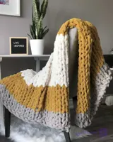 شال مبل و تخت و رانر چانکی،نوع بافت کاموای غول پیکر مدل 1283