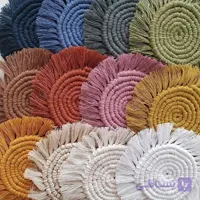 کفی زیر لیوانی مکرومه