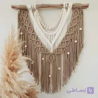 دیوارکوب مکرومه بافی طرح گلایل رنگبندی دلخواه کد1836