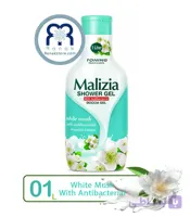 شامپو بدن مالیزیا Malizia با رایحه مشک سفید و خاصیت آنتی باکتریال حجم 1 لیتر
