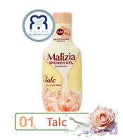 شامپو بدن مالیزیا Malizia با رایحه پودر تالک حجم 1 لیتر