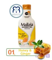 شامپو بدن مالیزیا Malizia با عصاره عسل و زنجبیل حجم 1 لیتر