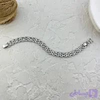 خریددستبند استیل رنگ ثابت مدل جواهری