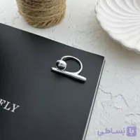 انگشتر زنانه مینیمال ابنقره مدل میله کد R5071