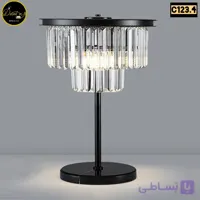 آباژور رومیزی کریستالی مدرن مناسب اتاق خواب و پذیرایی کد C123