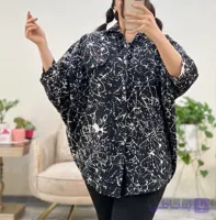 مانتو زنانه نخی جلو دکمه دار کد d658