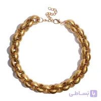 گردنبند زنانه بافت پیچ پهن کد a204